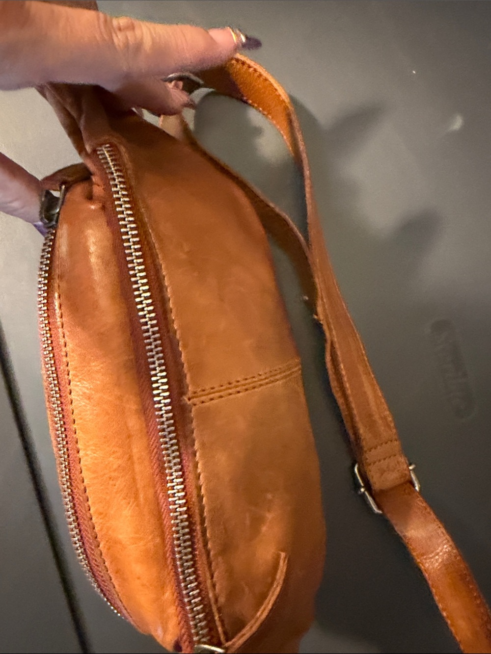 Woven Leather Belt Bag in Tan - Picture 15 of 16